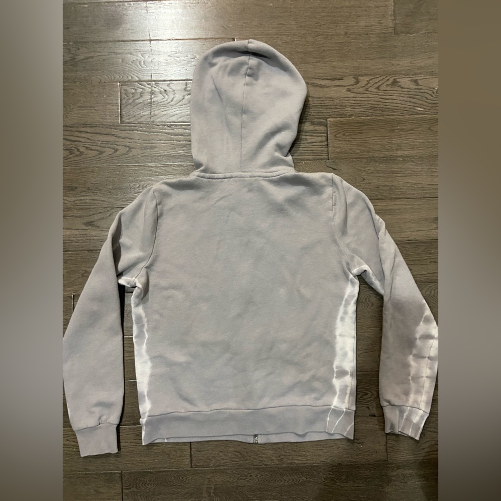pink grey and white zip up